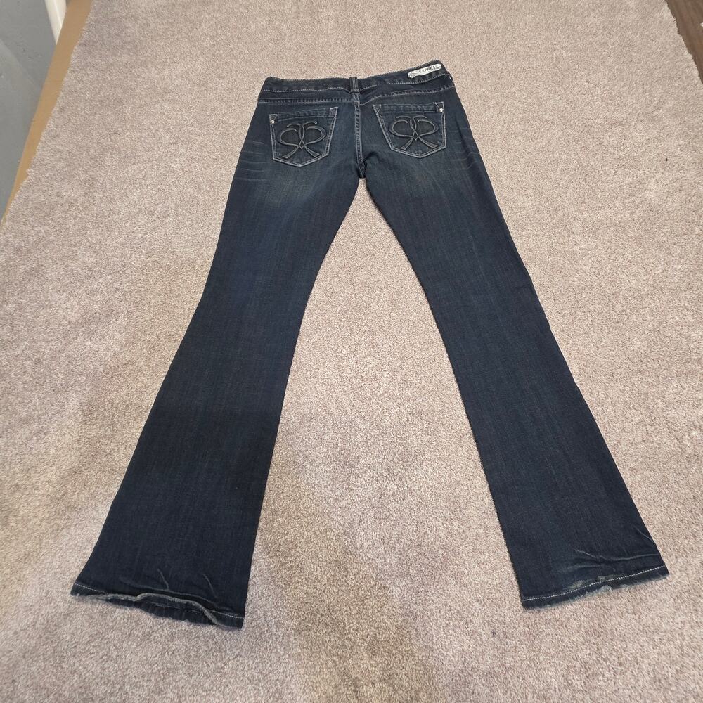 Express Jeans Bootcut Flare Size 29 Low Rise Embroidered Pocket Y2K Denim